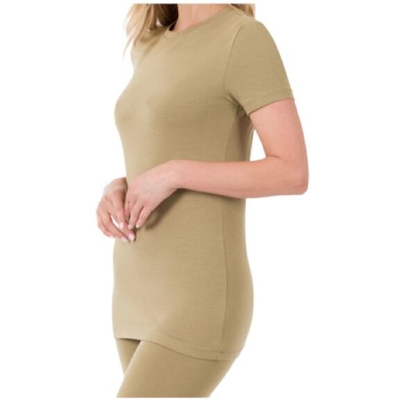 NWT COTTON ROUND NECK TOP & BIKE SHORTS SET - Picture 1 of 2